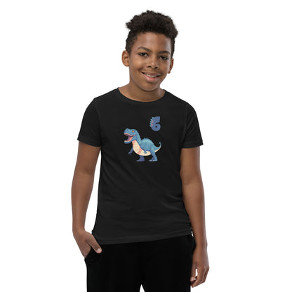 Youth Dinosaur Tee for 6th Birthday by EraofInk