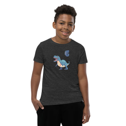 Youth Dinosaur Tee for 6th Birthday by EraofInk