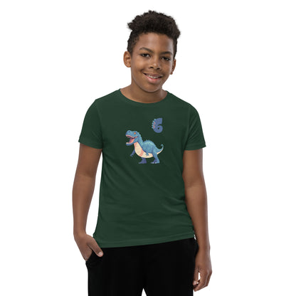 Youth Dinosaur Tee for 6th Birthday by EraofInk
