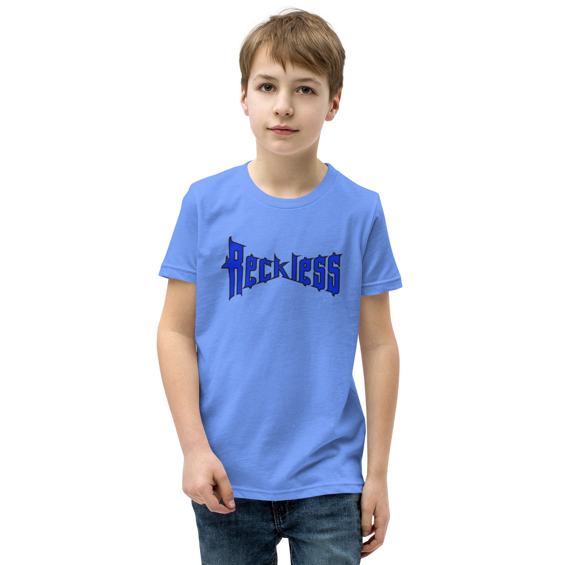 Reckless with Warped Font Youth Tee by EraofInk