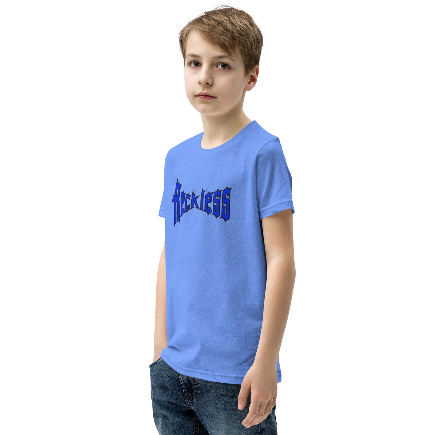 Reckless with Warped Font Youth Tee by EraofInk