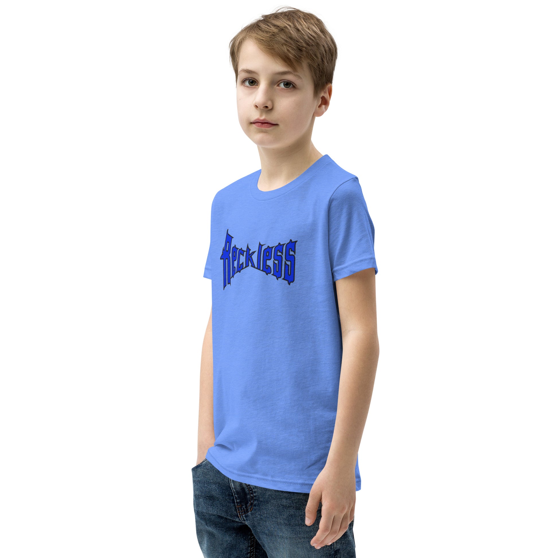 Reckless with Warped Font Youth Tee by EraofInk