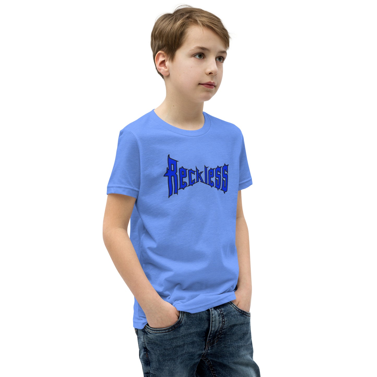 Reckless with Warped Font Youth Tee by EraofInk