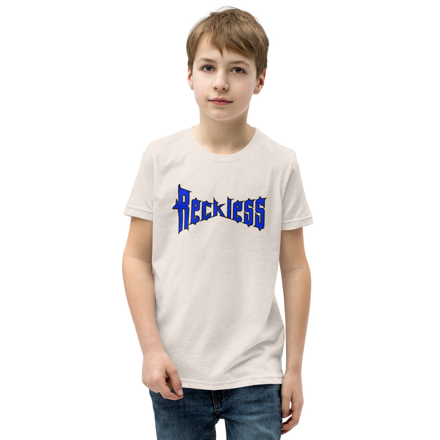 Reckless with Warped Font Youth Tee by EraofInk