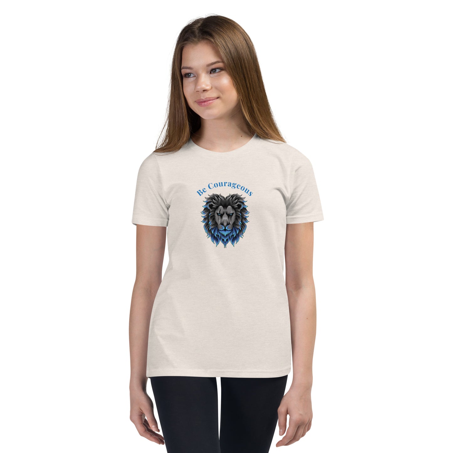 The Courage of a Lion Youth Tee Be Courageous by EraofInk