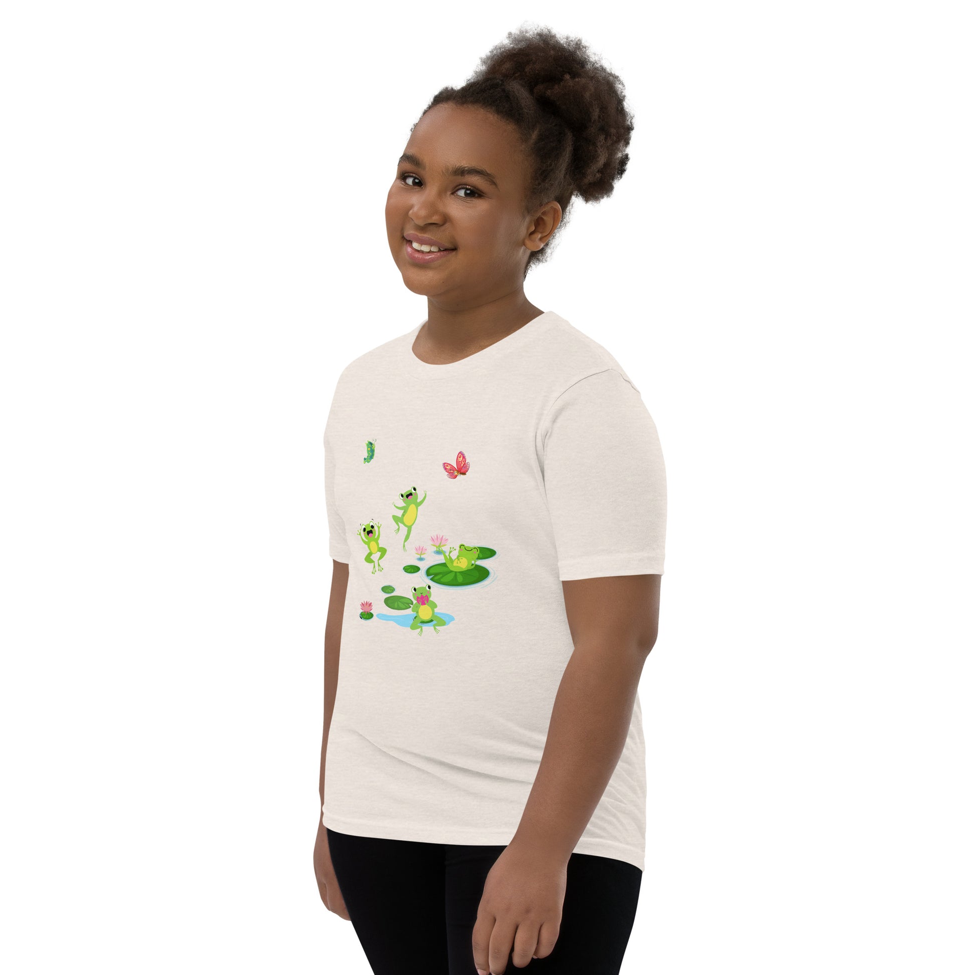 Happy Jumping Frogs for the Frog Enthusiast Youth Unisex Tee by EraofInk