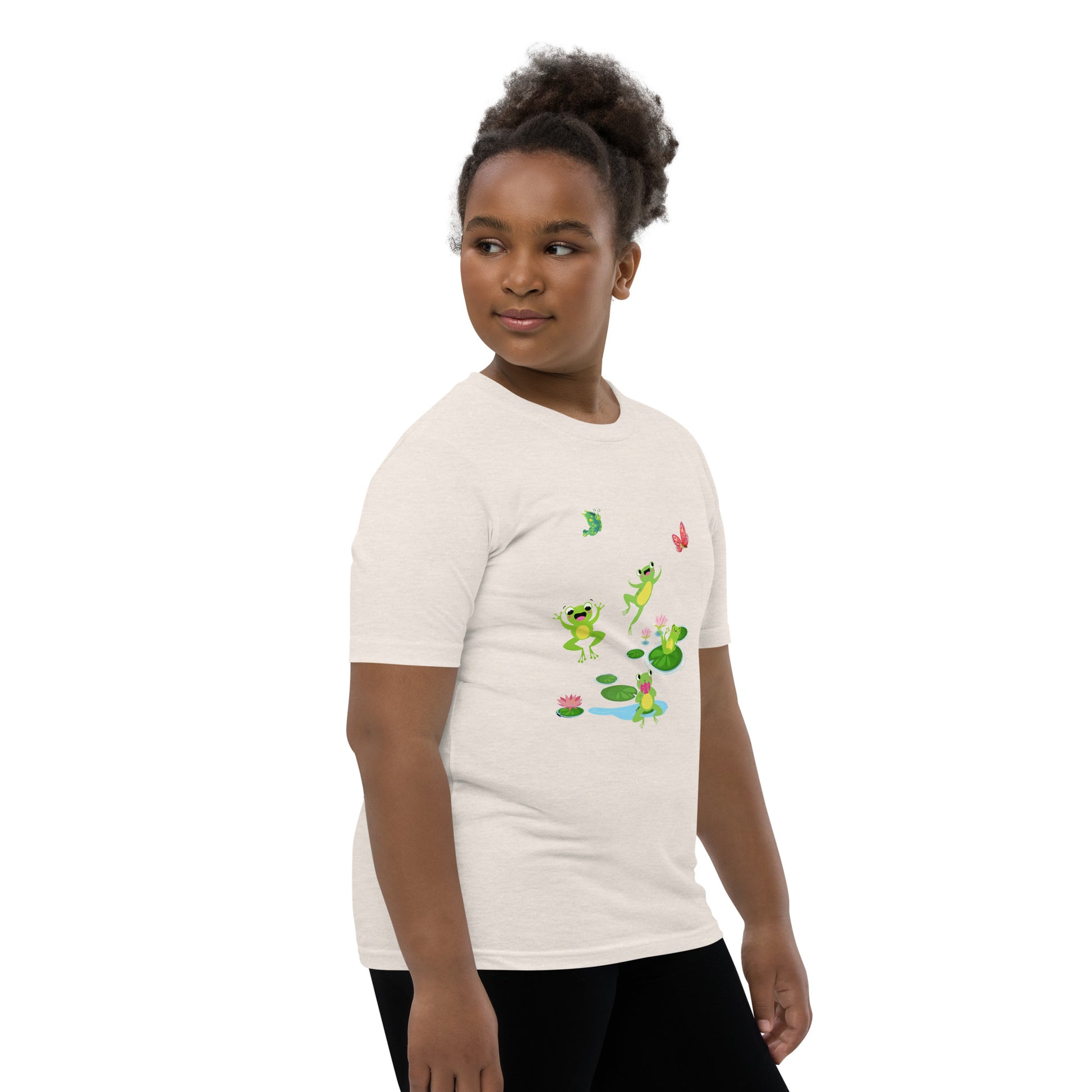 Happy Jumping Frogs for the Frog Enthusiast Youth Unisex Tee by EraofInk