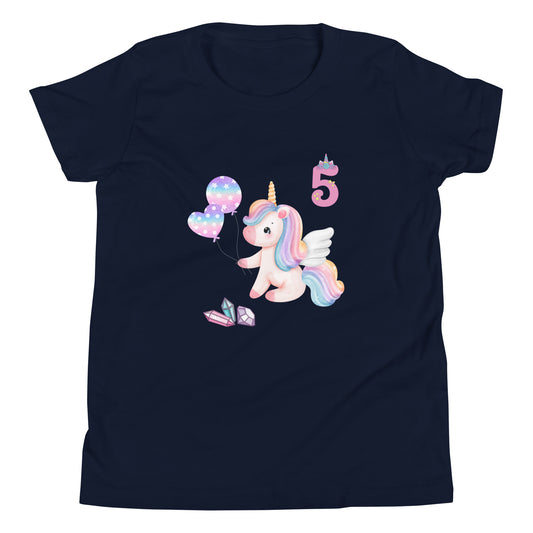 Unicorn for 5th birthday Youth Tee by Era of Ink