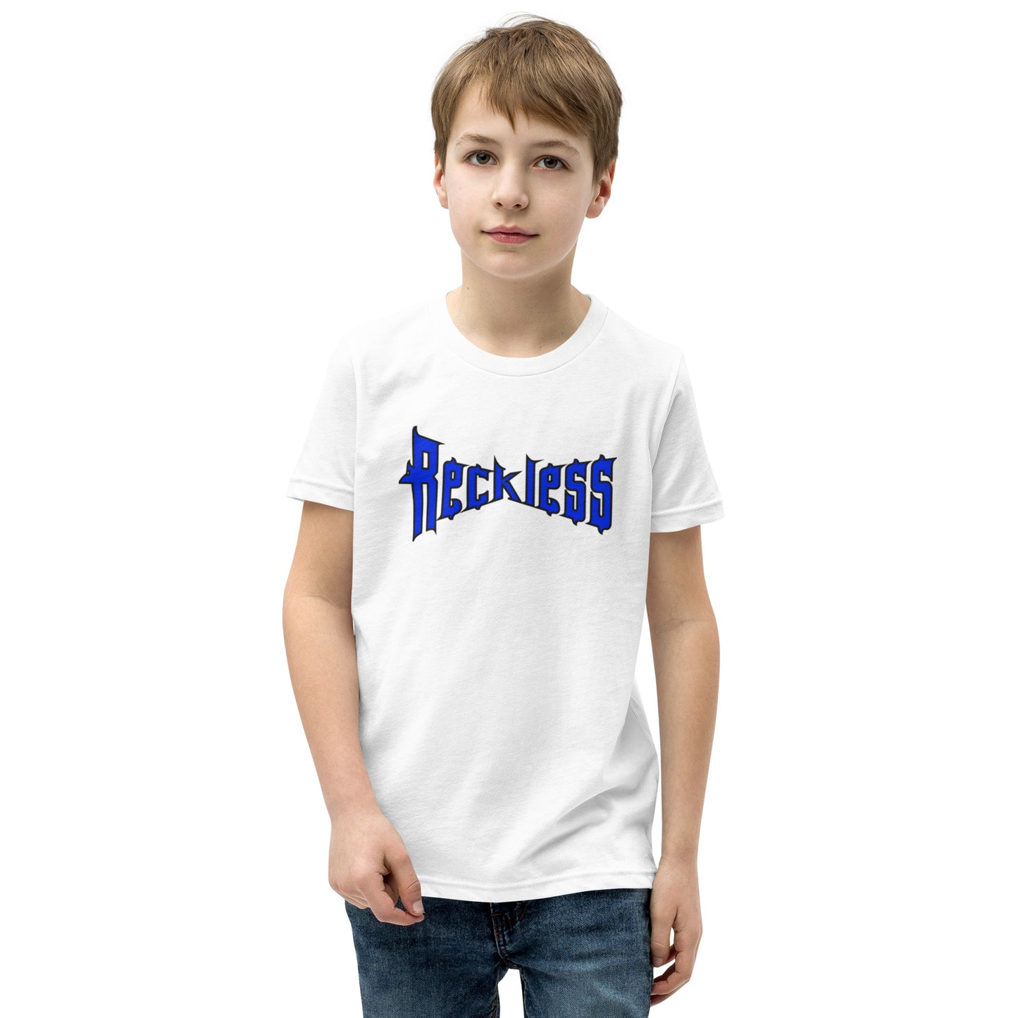 Reckless with Warped Font Youth Tee by EraofInk