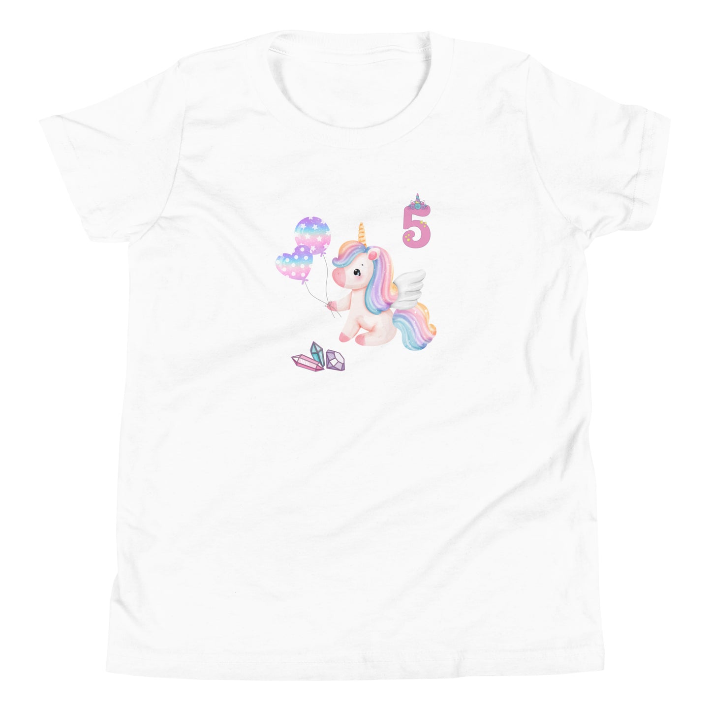 Unicorn for 5th Birthday Youth Tee by EraofInk