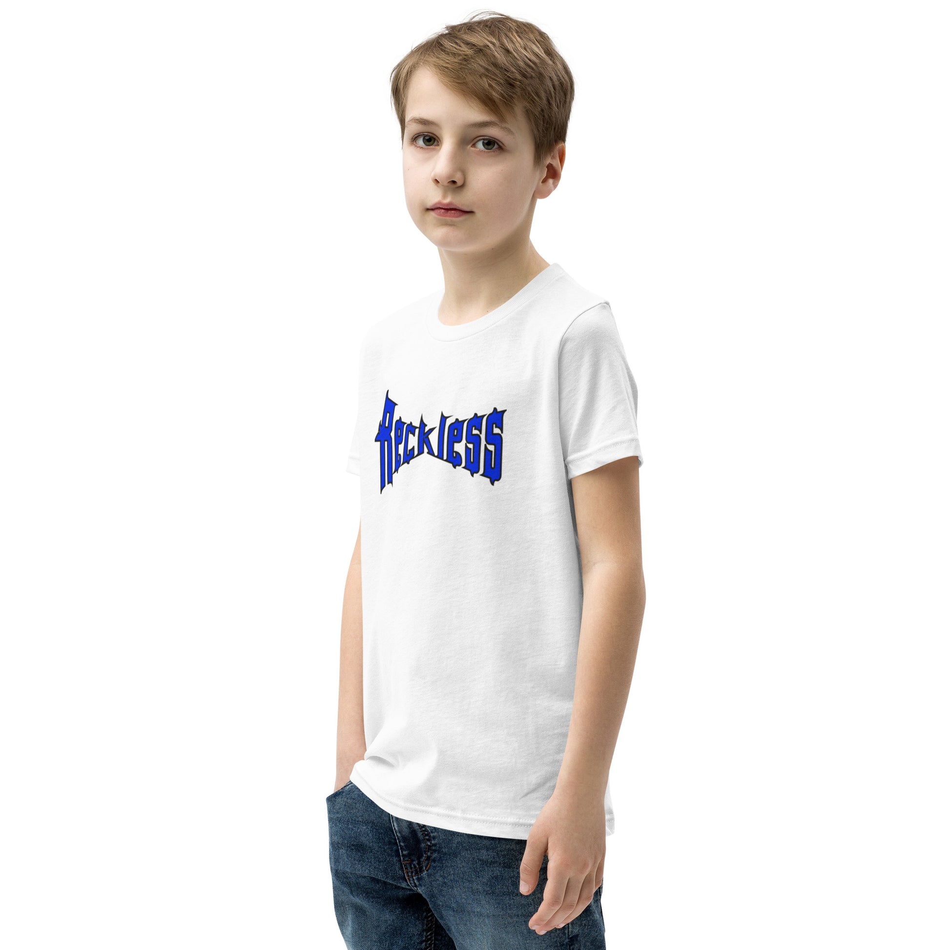 Reckless with Warped Font Youth Tee by EraofInk