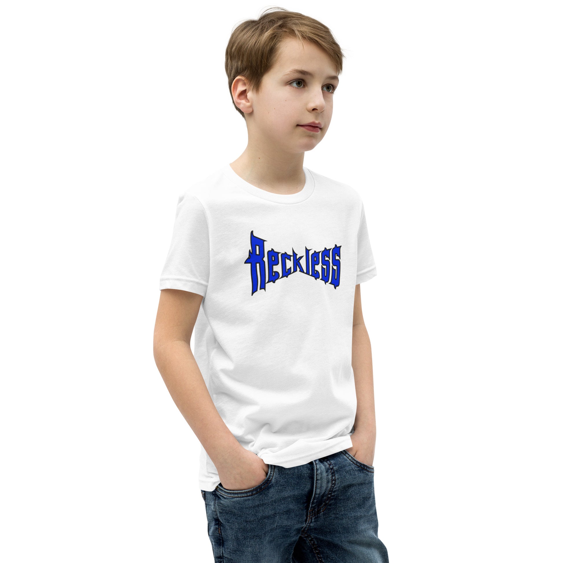 Reckless with Warped Font Youth Tee by EraofInk