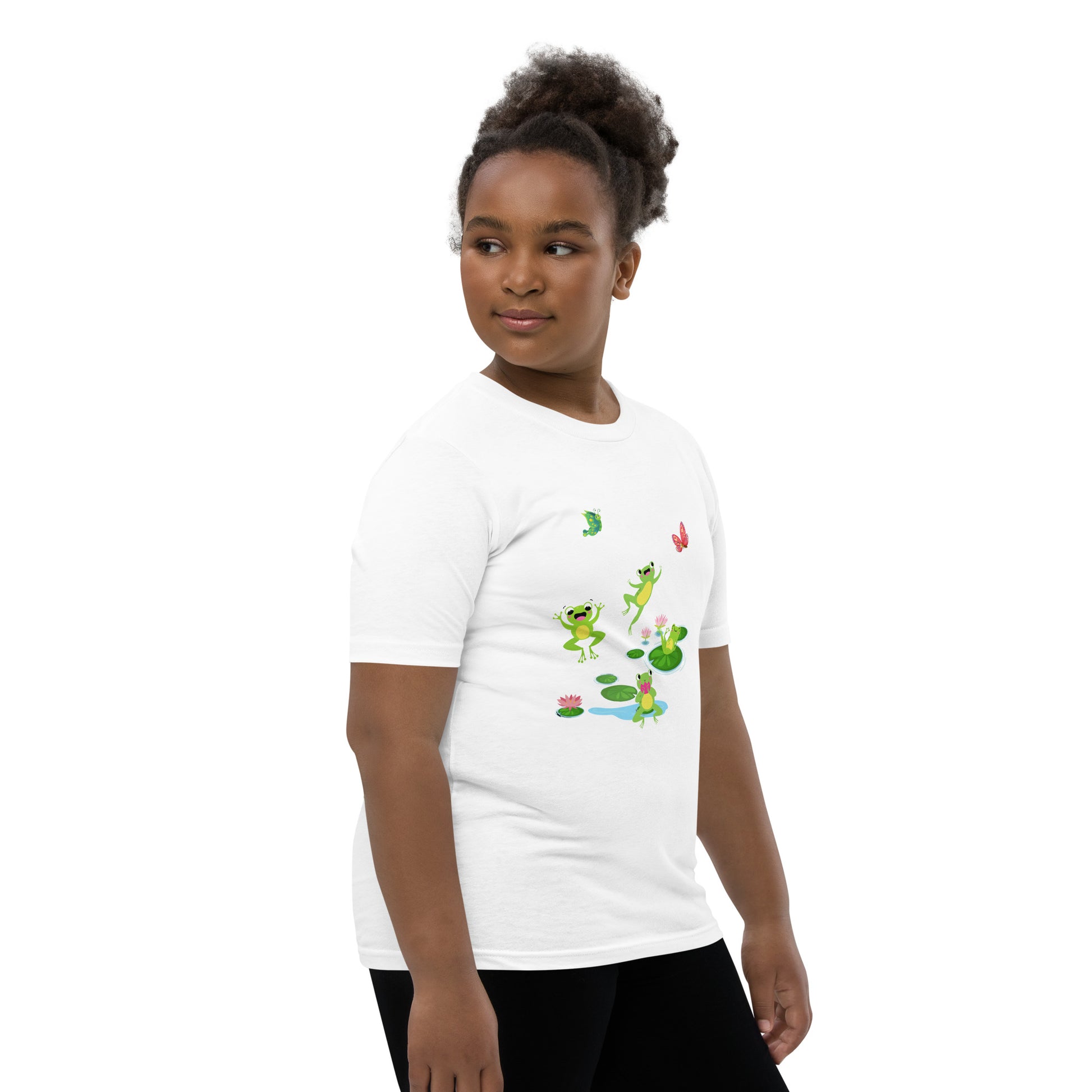 Happy Jumping Frogs for the Frog Enthusiast Youth Unisex Tee by EraofInk
